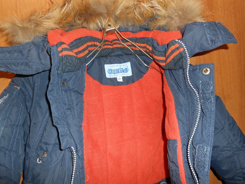 Зимняя куртка на синтепоне DANILO рост 104 см. Цвет тёмный синий