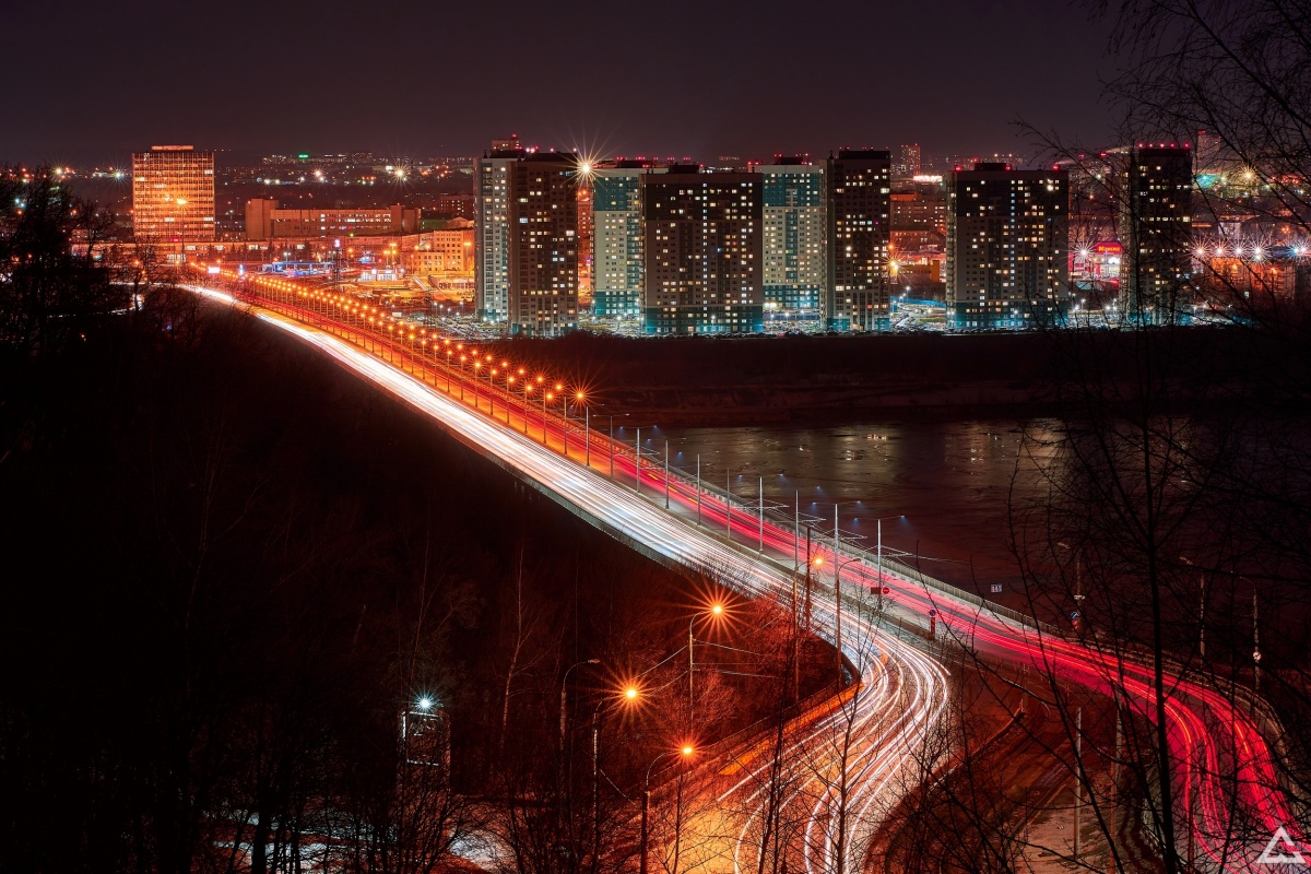 канавинский мост ночью