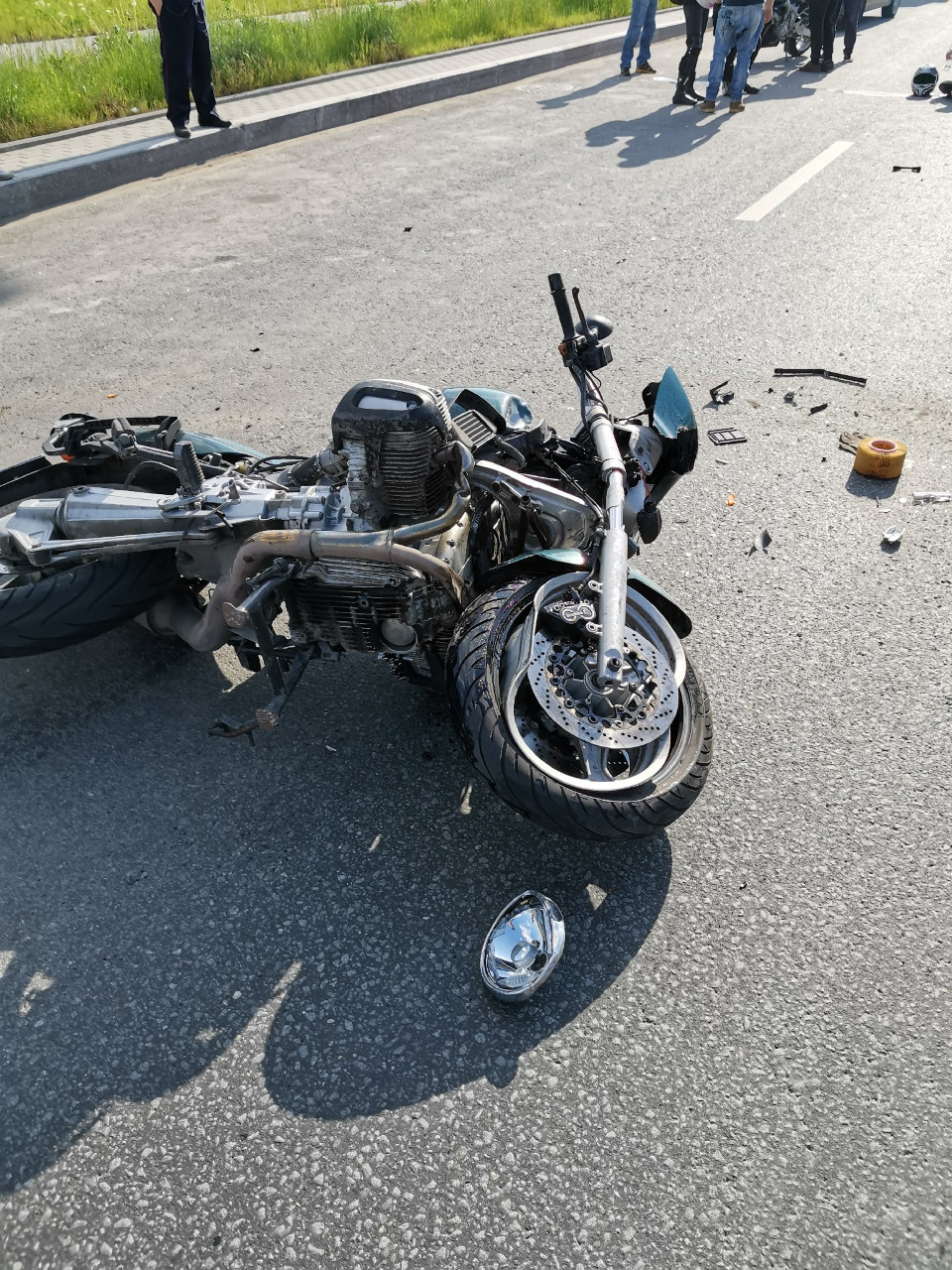 Разбитый мотоцикл диабло