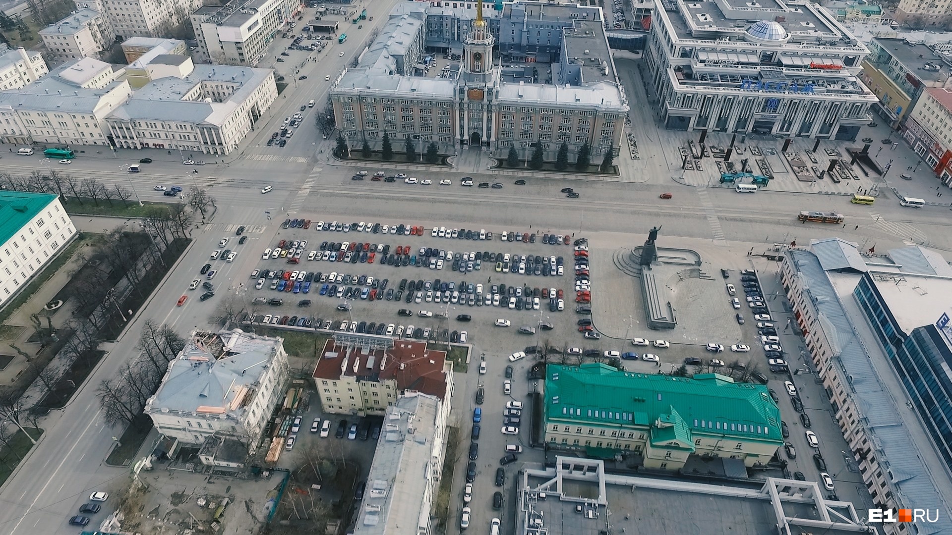 Площадь 1905 года Екатеринбург вид сверху