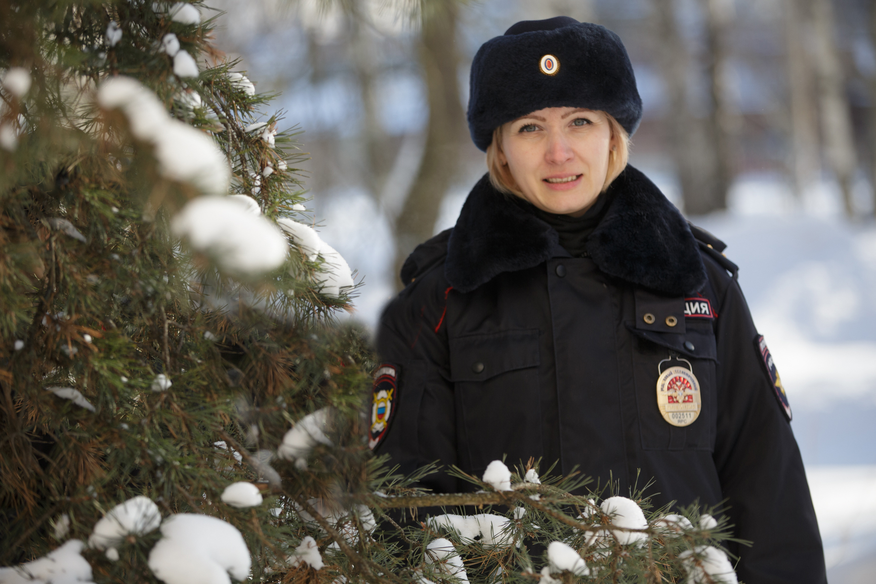 Полиция девушки зимой