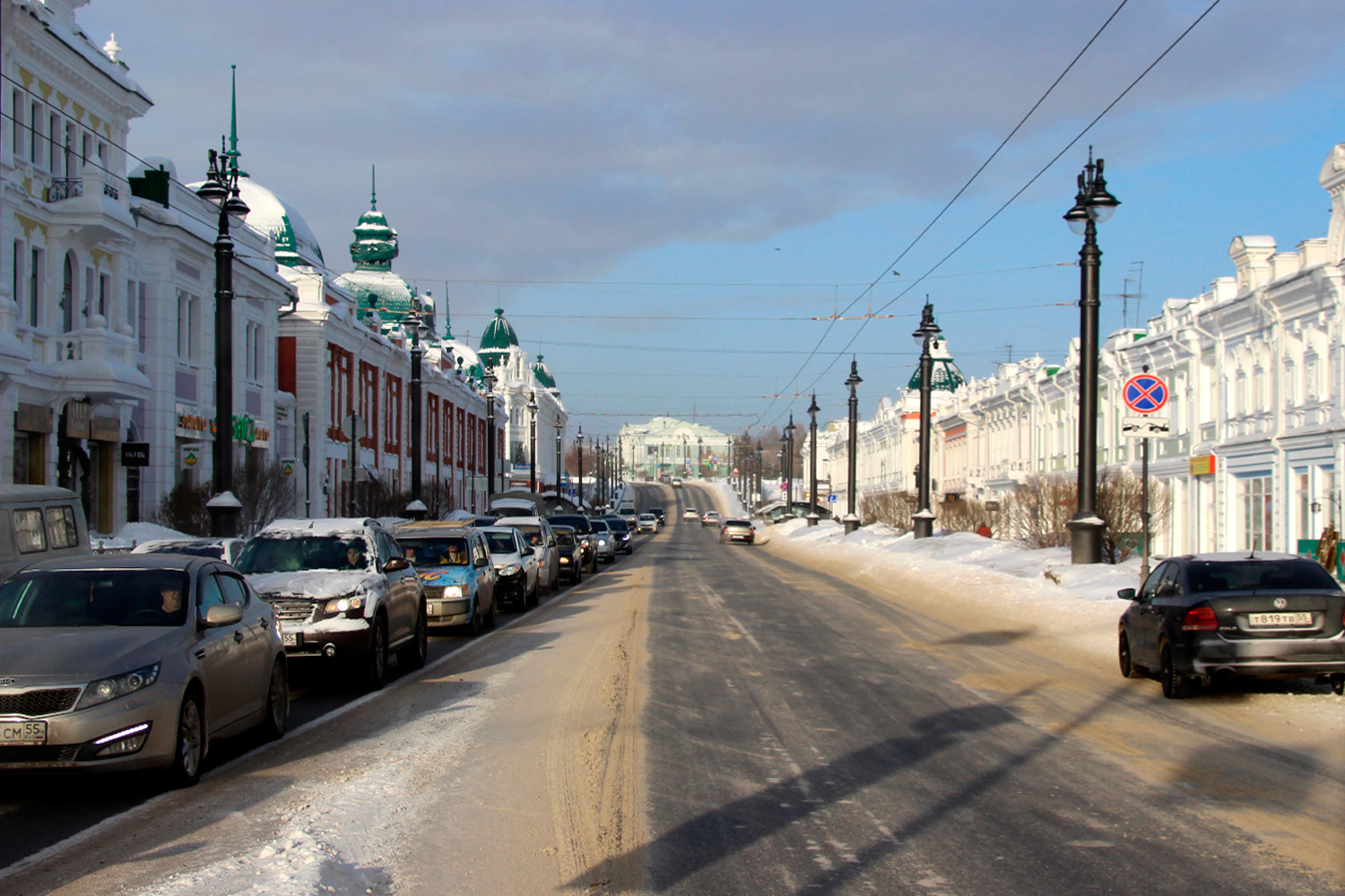 Любинский проспект зимой Омск
