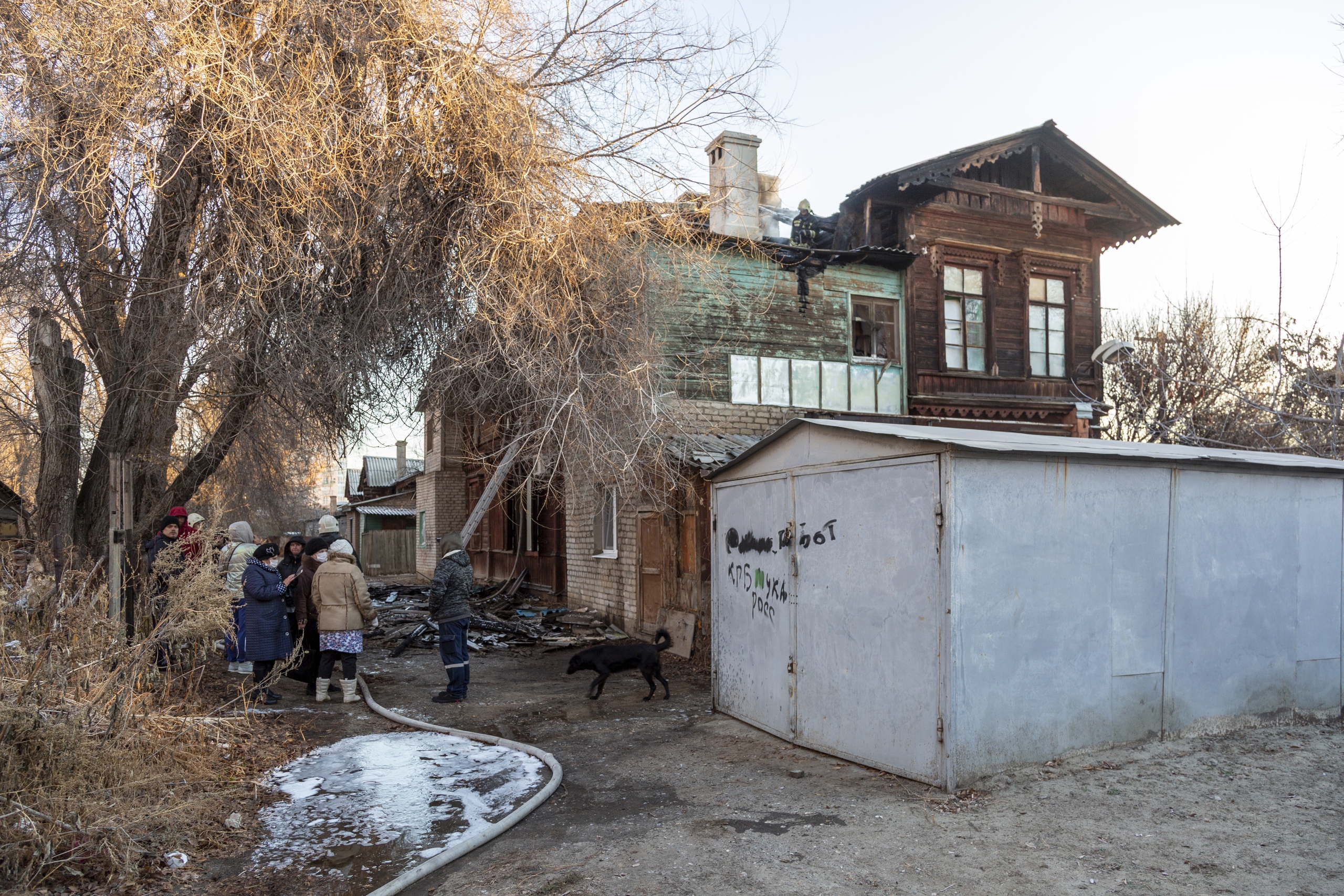 Пожар в доме-памятнике на Пугачевской
