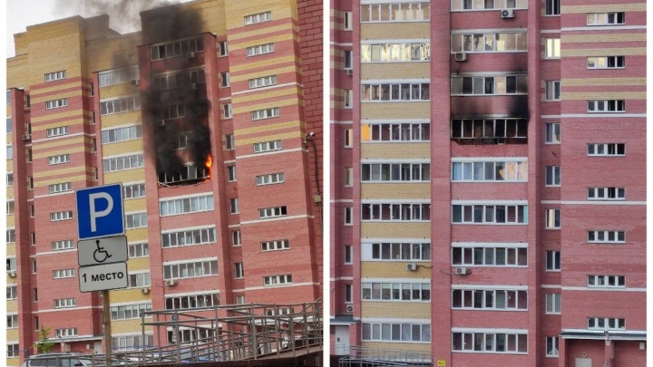 «Было три взрыва»: в Тюмени сгорел балкон в многоэтажке