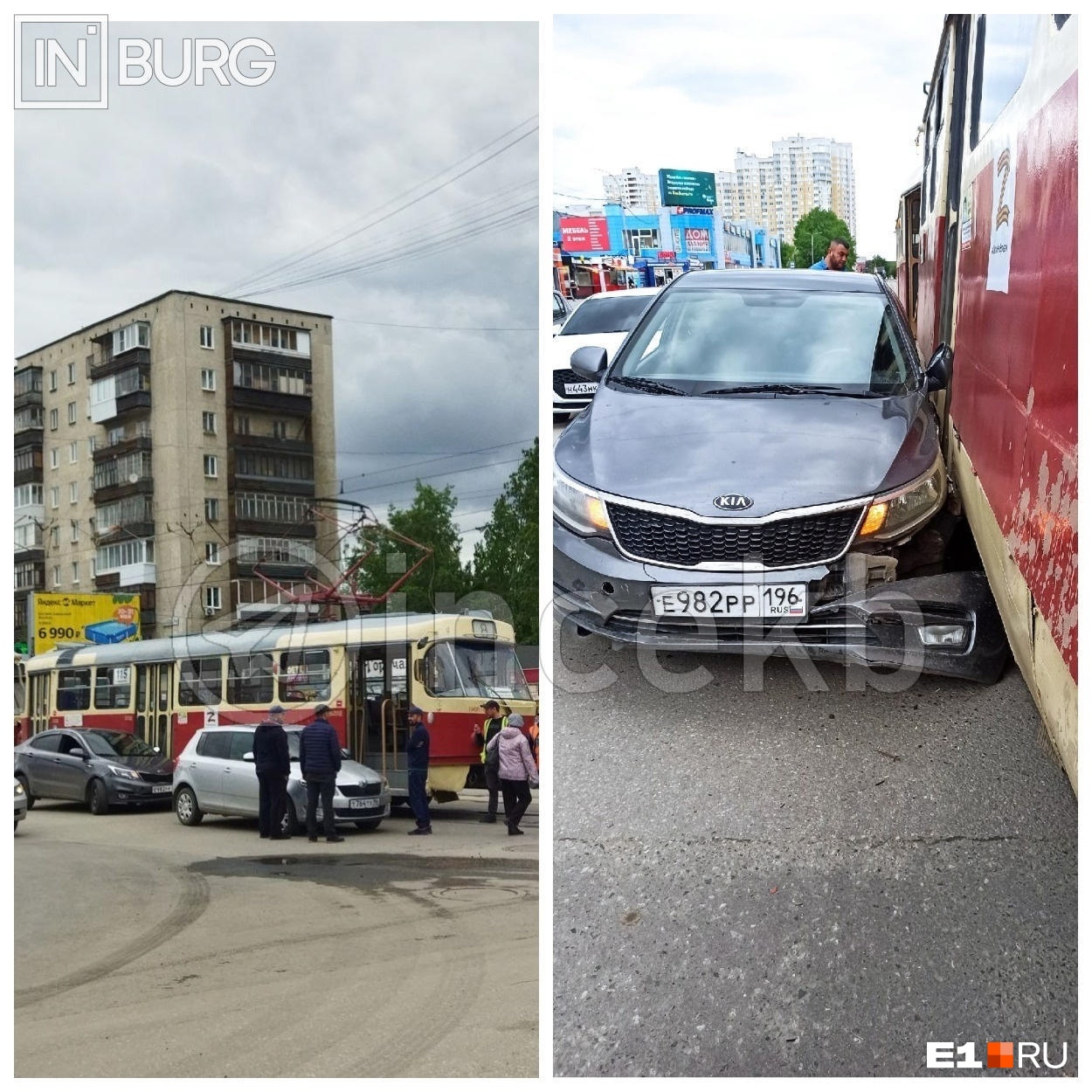 «Пока не уничтожит все трамваи — не успокоится». В Екатеринбурге черная Kia опять бьет общественный транспорт