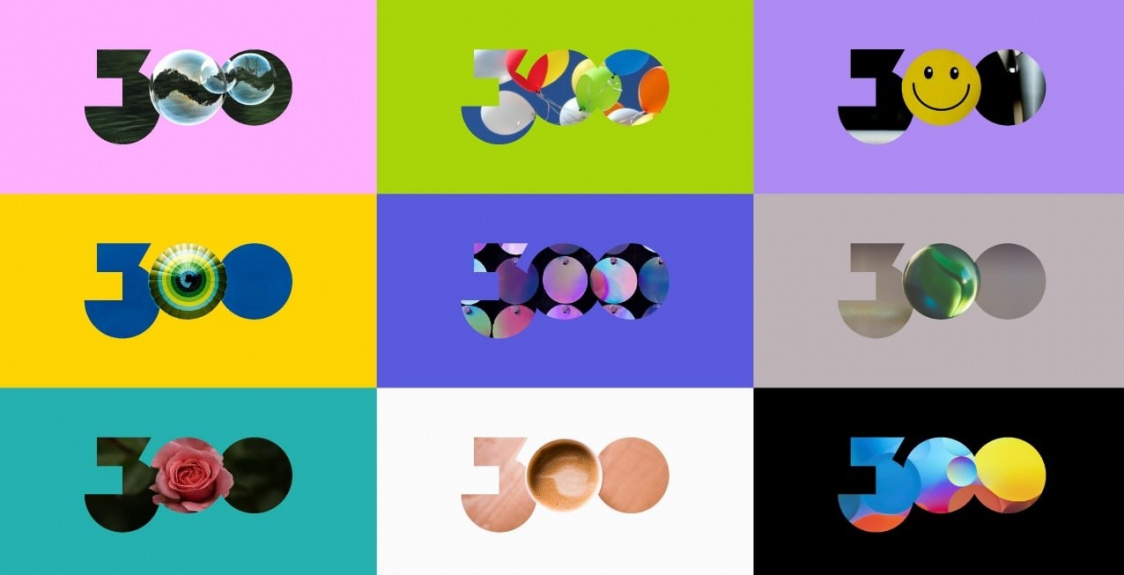 Логотип 300-летия можно использовать в разных цветах, главное, чтобы сохранялись пропорции