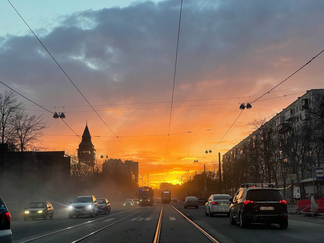 Закат в питере сегодня фото