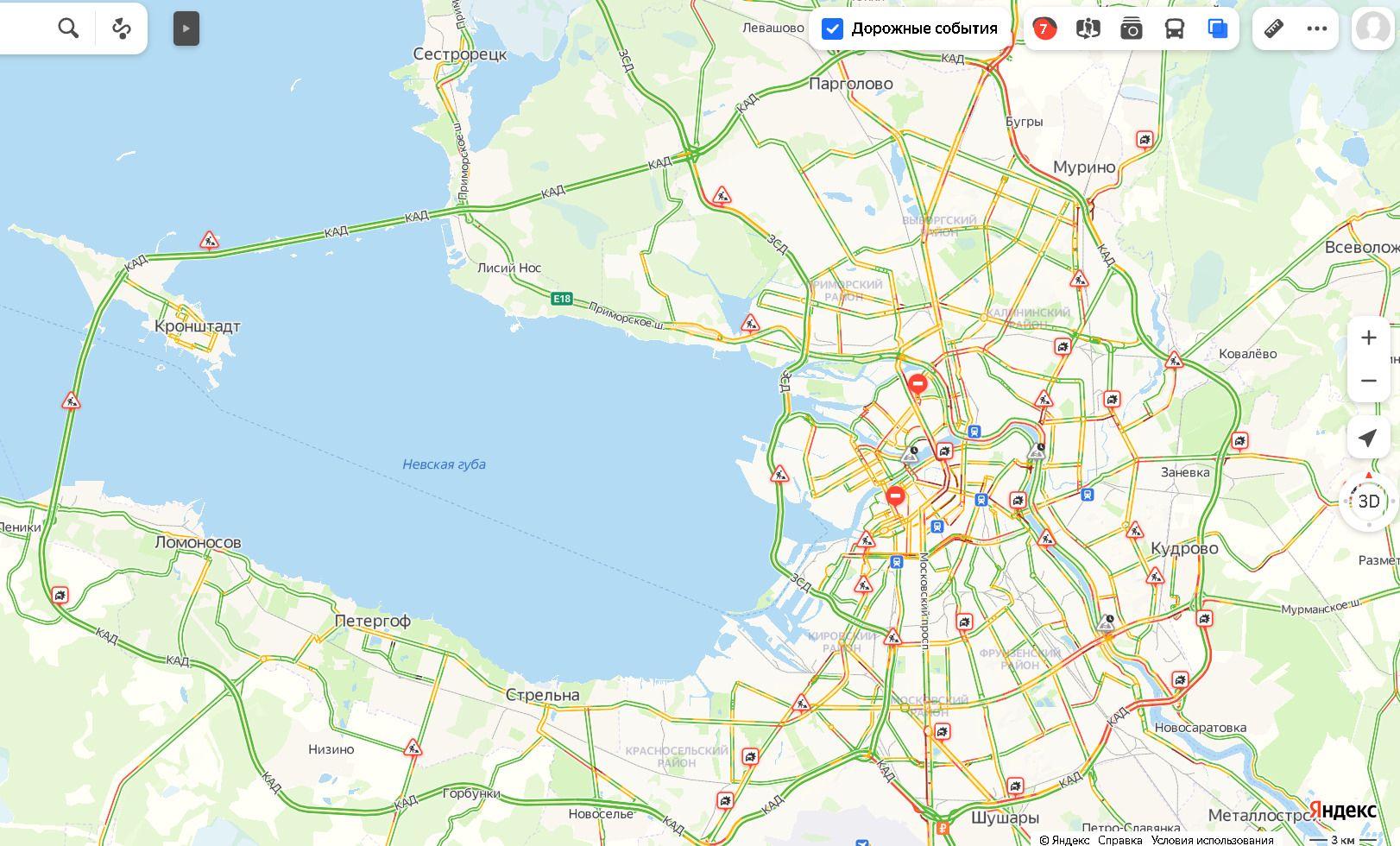 Схема кад 2 вокруг санкт петербурга