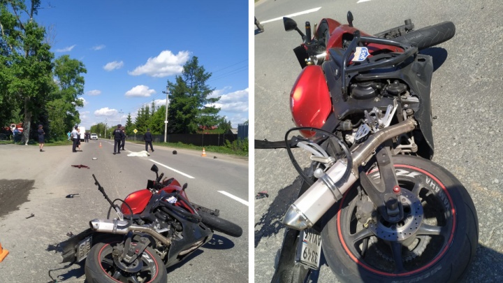 Под Екатеринбургом ВАЗ насмерть сбил пожарного на мотоцикле, не уступив ему дорогу