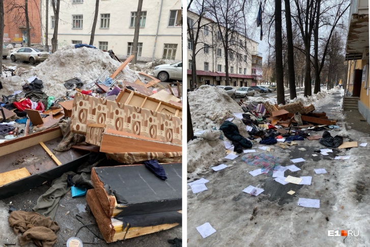 Тротуар на улице Ильича превратился в свалку