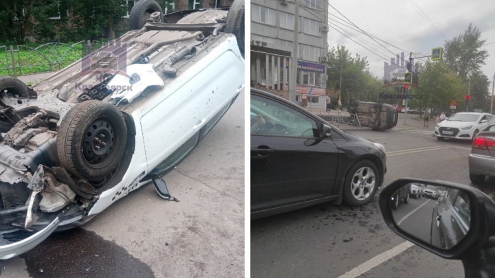 В Красноярске за день перевернулись две машины. В одной из аварий пострадали люди