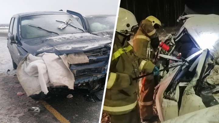 В ХМАО в страшной аварии с участием 5 автомобилей погиб водитель