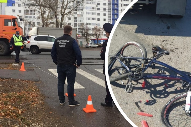 Мальчик на велосипеде попал под колеса грузовика Мальчик на велосипеде попал под колеса грузовика