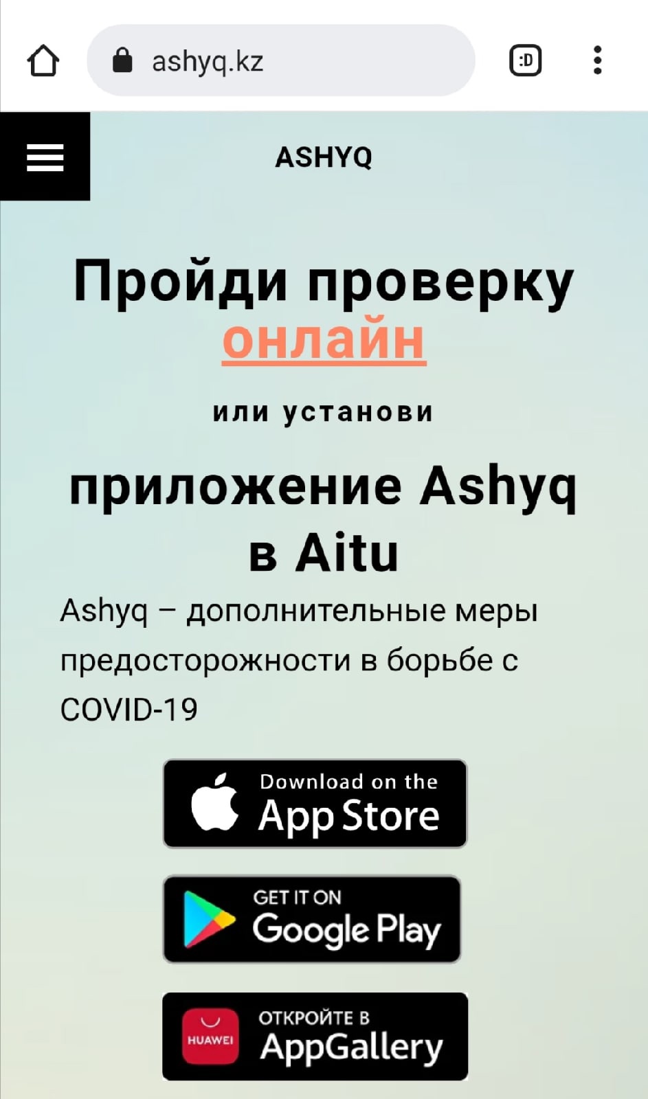 По словам нашего читателя, это приложение — аналог госуслуг в Казахстане