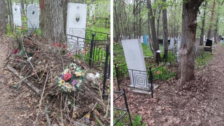 «На памятнике нет звезды»: в мэрии Уфы объяснили, как могилу ветерана ВОВ превратили в свалку в День Победы