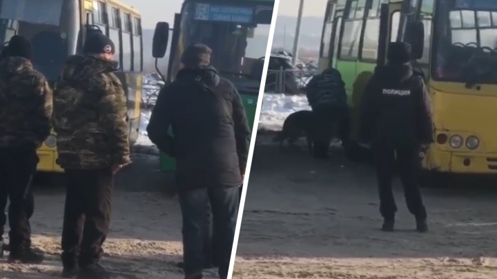 В Солнечном полиция с собаками устроила проверку автобусов
