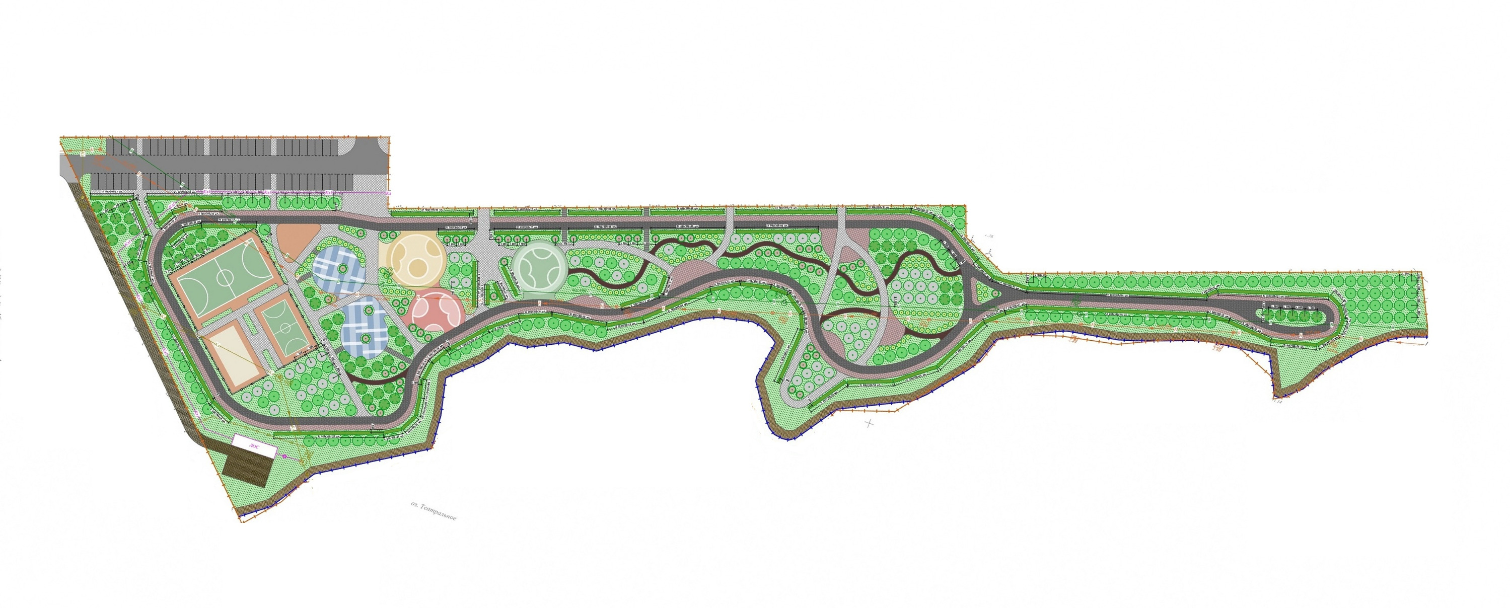 Схема будущего парка