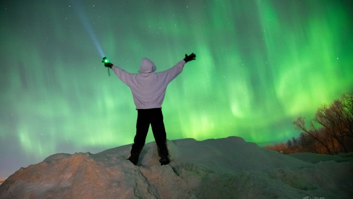 Разлилось на всё небо: 11 фото полярного сияния, которое поймали в Архангельске