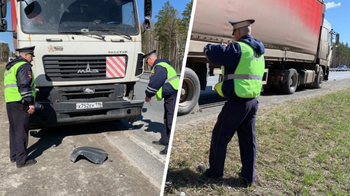 На трассе Екатеринбург — Тюмень грузовик задавил водителя, который менял колесо