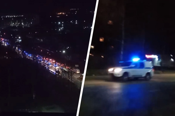 Полицейские машины проехали колонной по Ярославлю Полицейские машины проехали колонной по Ярославлю