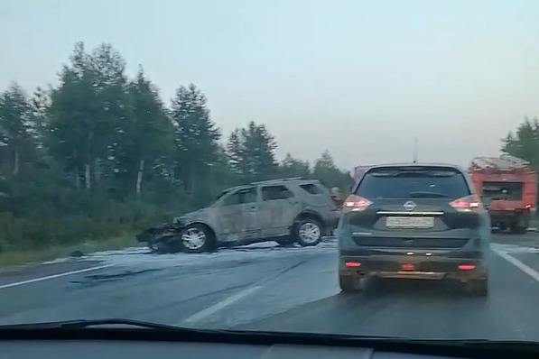 На трассе Северодвинск — Архангельск столкнулись три машины: видео с места аварии