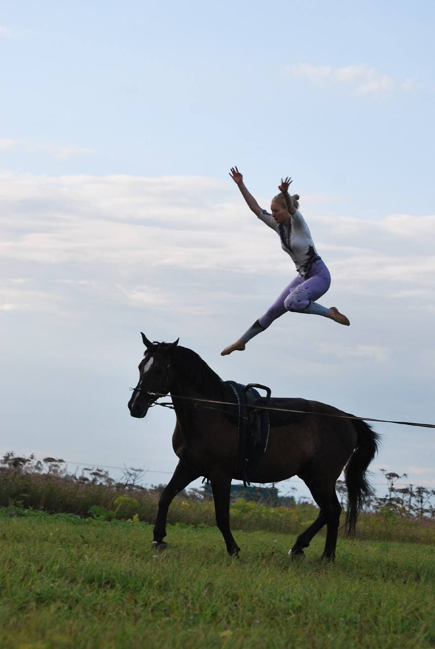 Первый мастер спорта по конной вольтижировке появился в Петербурге. Смотрите, что она умеет