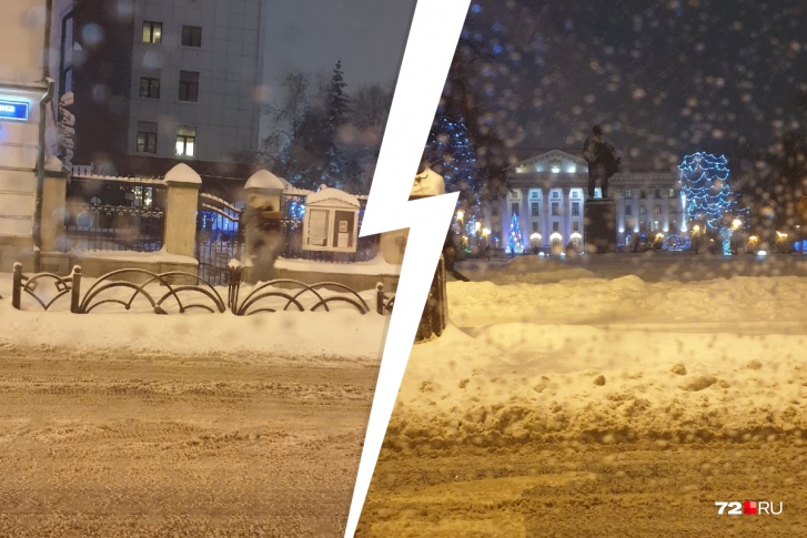 В снегу утопают даже центральные улицы города, посмотрите