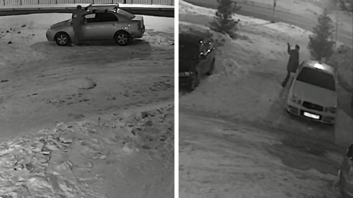 Ночью новосибирец разбил несколько машин на Родниках — инцидент попал на видео