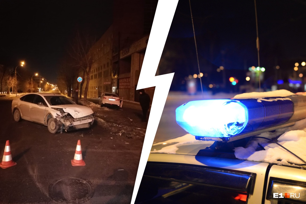 «Рваная рана лица». В Екатеринбурге ночью водитель не пропустил Ford и подставил под удар свою пассажирку