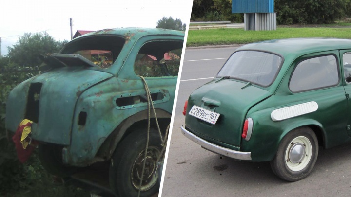 «Горбатого» Мазитов исправит: тольяттинский механик превратил «убитый» запорожец в стильный ретроавтомобиль