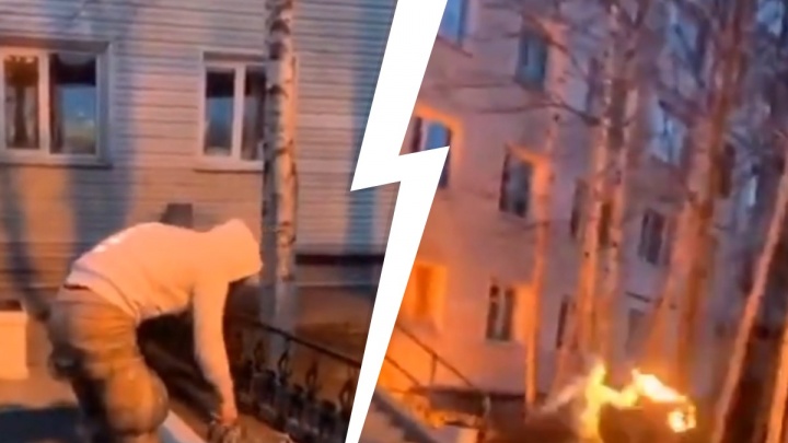 Забросал здание «коктейлями Молотова»: хулиганы опубликовали видео поджога военкомата в Нижневартовске