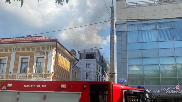 В Перми в строящемся доме на Сибирской произошел пожар