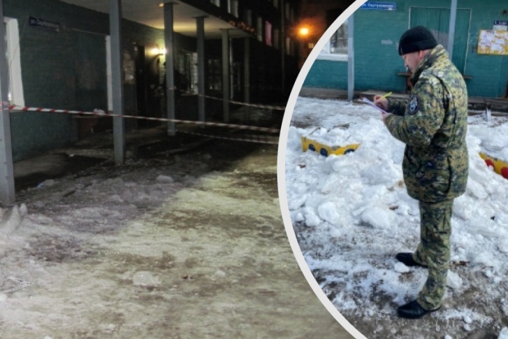 Снег и лед упали на школьницу возле дома на улице Серпуховской,8 Снег и лед упали на школьницу возле дома на улице Серпуховской,8