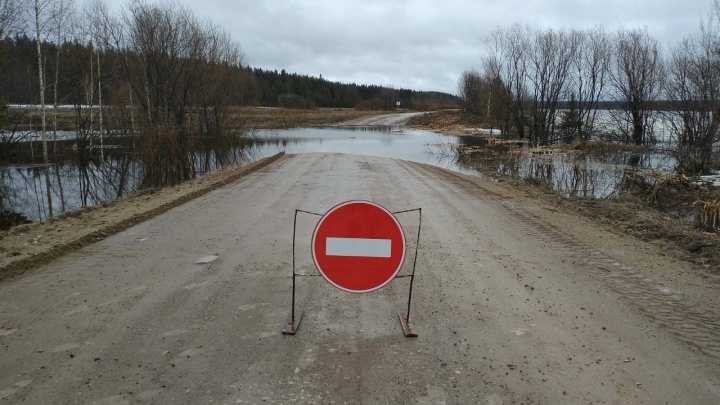 Из-за затопления дороги три деревни в Холмогорском районе оказались отрезаны от «большой земли»