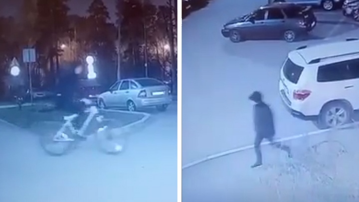 Охрану обошел, а про камеры забыл: в Екатеринбурге воришка украл дорогой велосипед