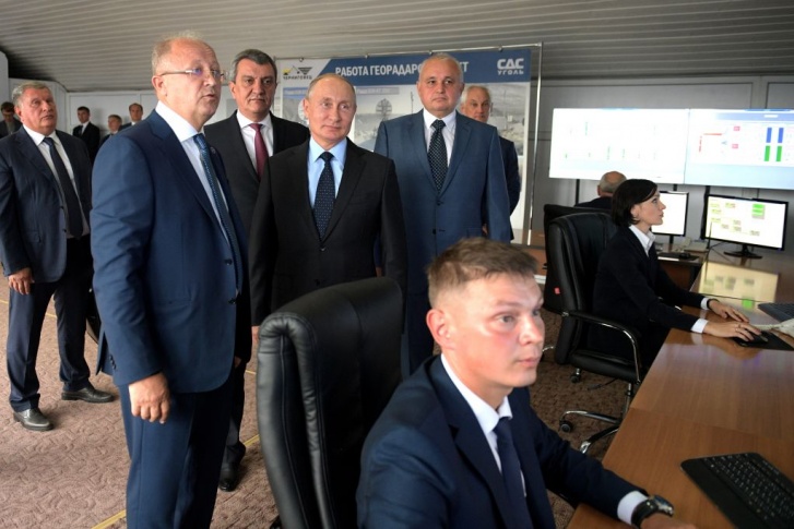 Михаил Федяев во время визита Владимира Путина в Кузбасс Михаил Федяев во время визита Владимира Путина в Кузбасс