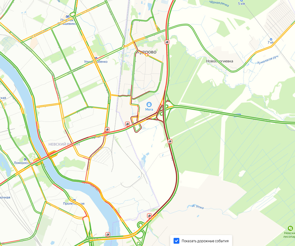 Карта аварии на дорогах