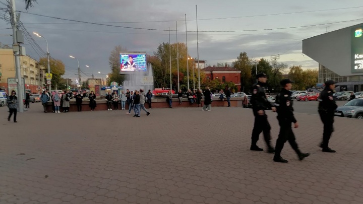 Задержания прошли вечером 21 сентября в центре Иркутска — видео