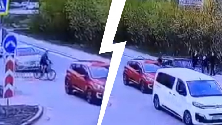 Рванул на красный: в Екатеринбурге сбили подростка-велосипедиста. Видео