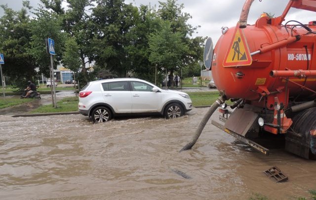 В Краснодаре затопило несколько улиц