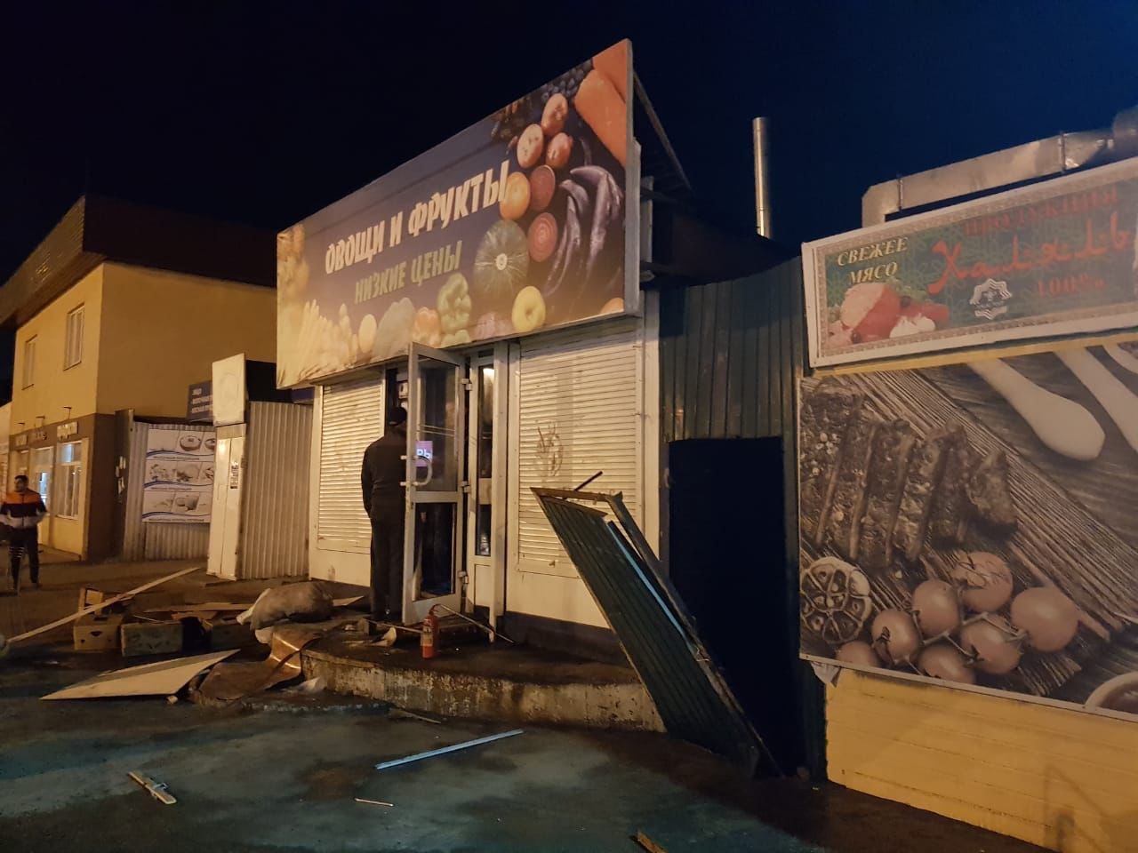 Павильон «Овощи, фрукты» подожгли в Ново-Ленино
