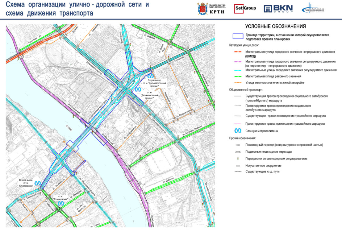 Большой смоленский мост проект на карте спб