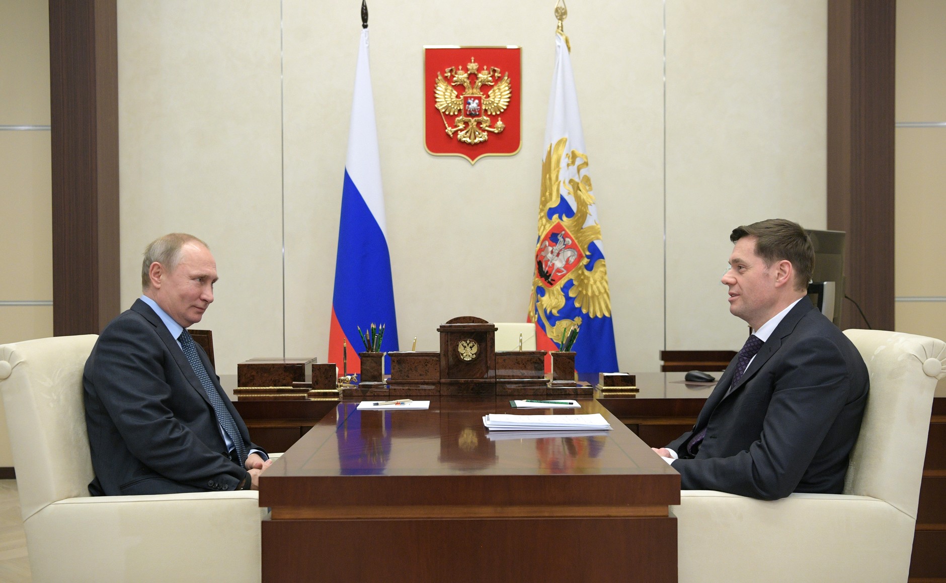 Алексей Мордашов на встрече с президентом РВ Владимиром Путиным