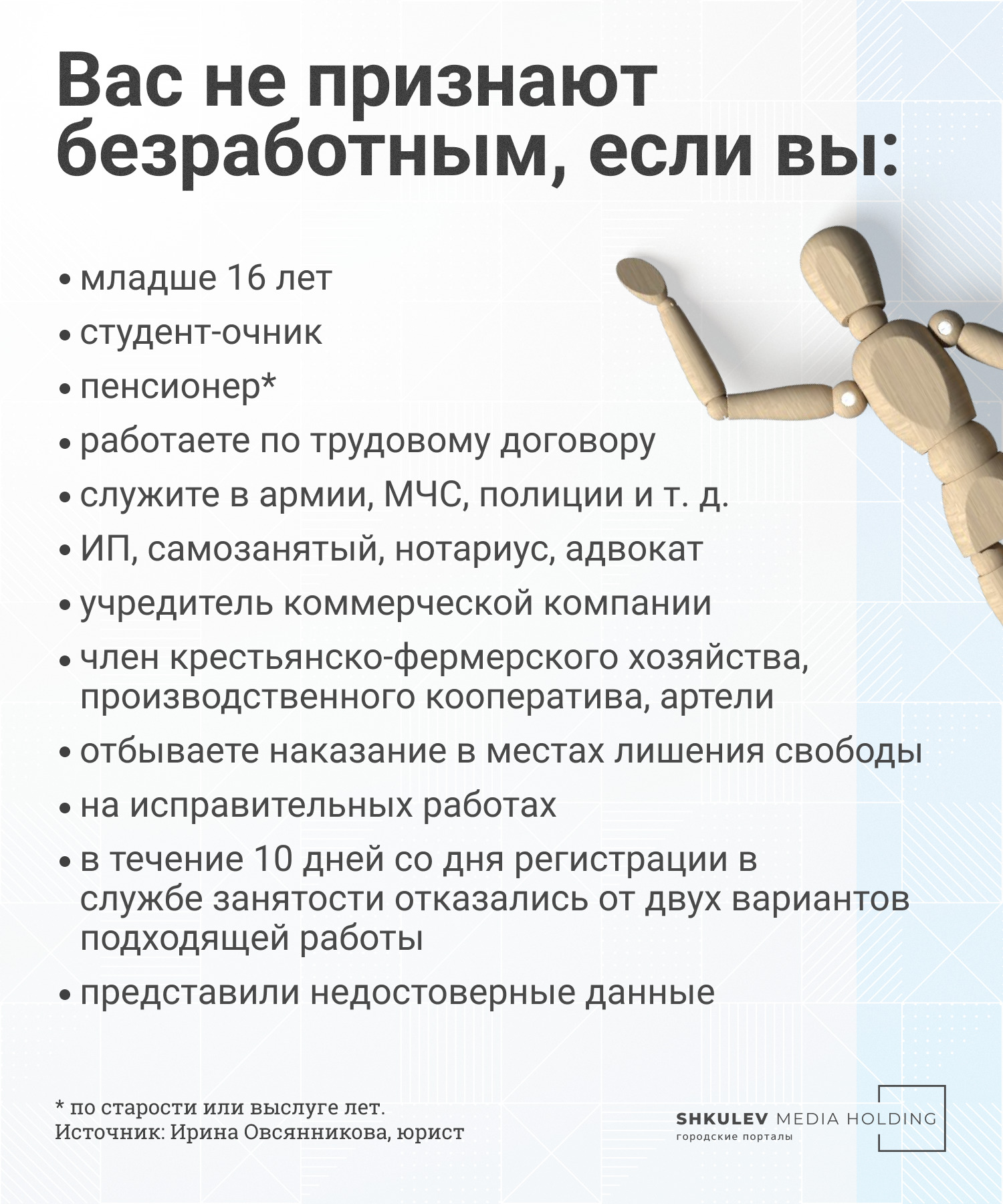 Кто не может стать безработным Кто не может стать безработным
