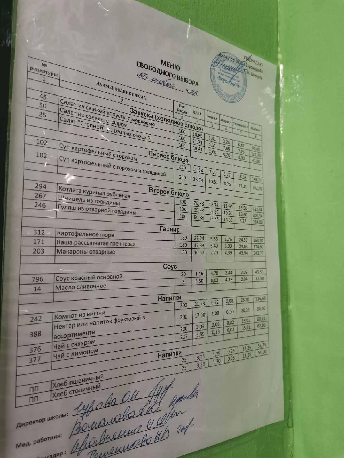 Школьникам Барсово блюда предлагают на выбор Школьникам Барсово блюда предлагают на выбор