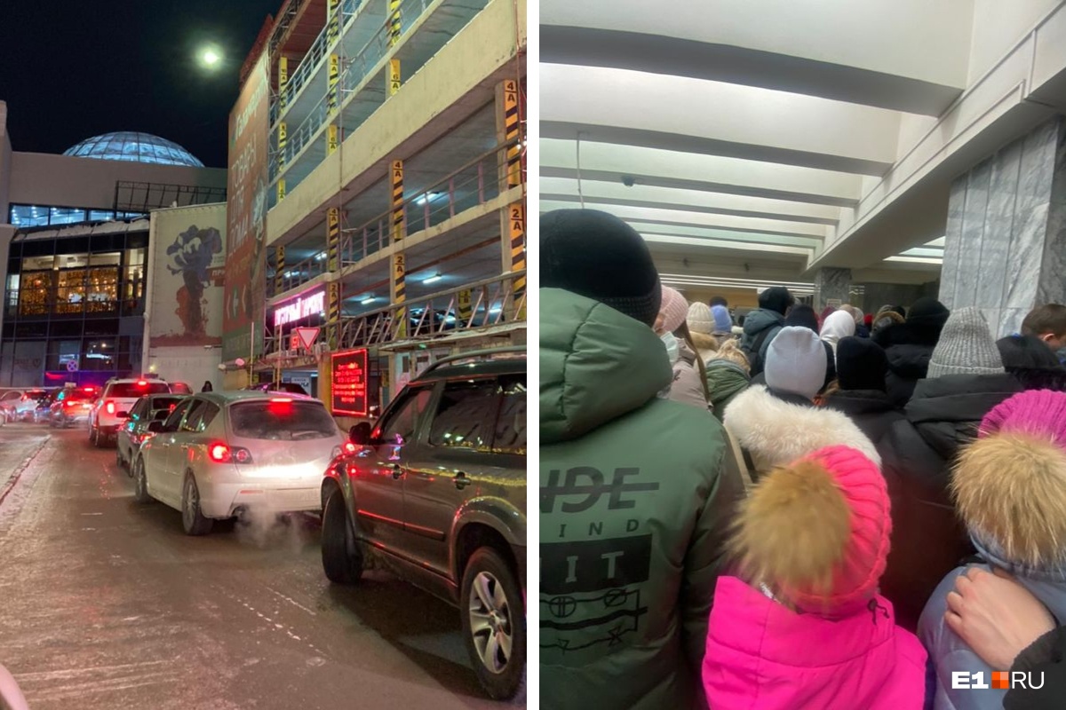 На выезде с парковки машины в два ряда, в метро давка. Как в Екатеринбурге эвакуировали «Гринвич»
