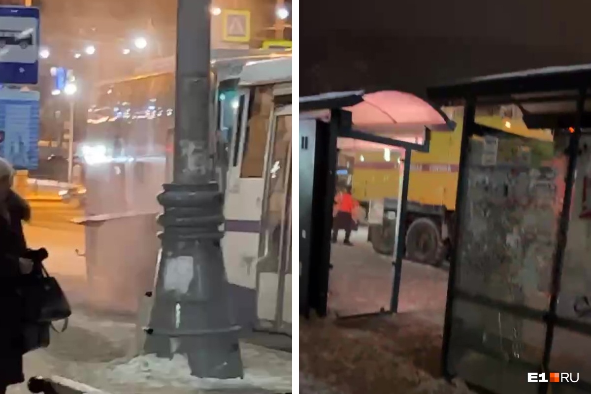 «Резко все встали, побежали из салона»: в центре Екатеринбурга загорелся автобус. Видео