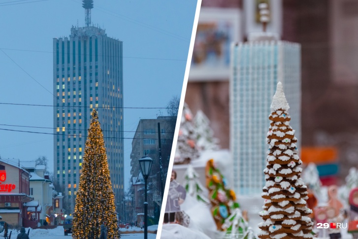 Новогоднее настроение — и в реальном, и в пряничном Архангельске