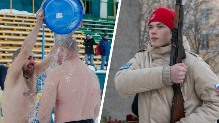 Пели военные песни и обливались водой: как отметили 23 Февраля в Архангельске и Северодвинске