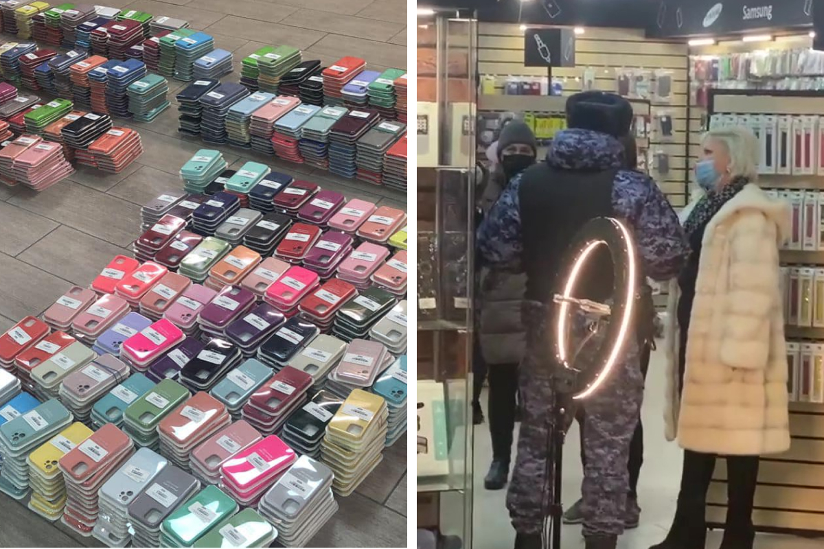 В Екатеринбурге полиция нагрянула в магазин, где продавали контрафактный Apple, и встретила отпор чиновниц